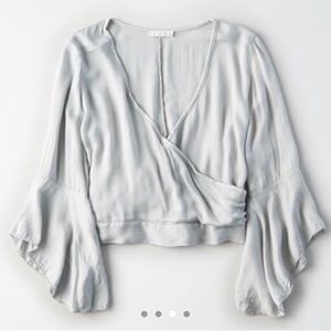 Wrap tie American Eagle crop top